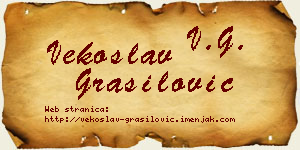 Vekoslav Grasilović vizit kartica